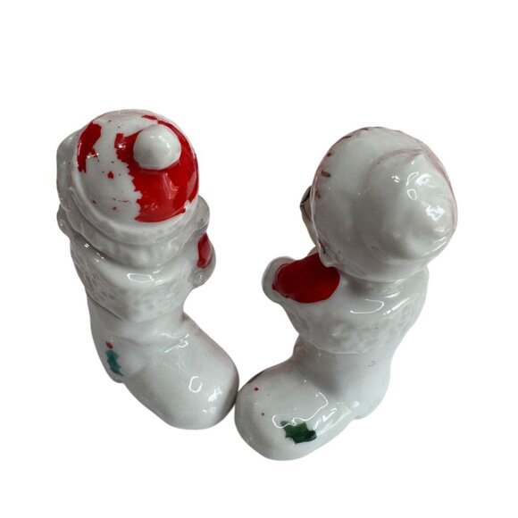 Vintage Japan Santa And Mrs Claus Porcelain Christmas Figurines   3.25" - Picture 4 of 5